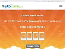 Tablet Screenshot of ekovista.com